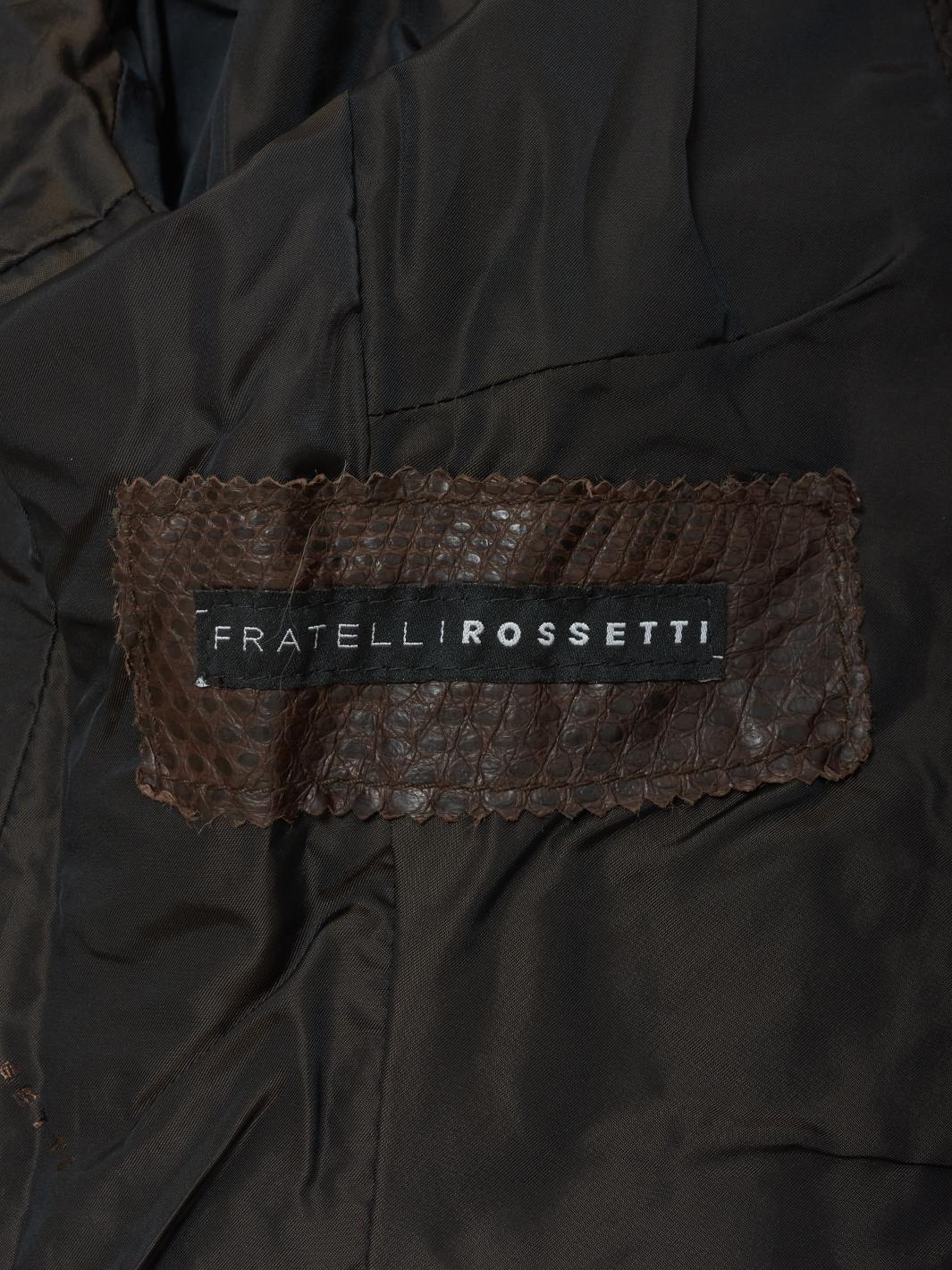 Fratelli Rossetti 棕色蟒蛇皮夹克