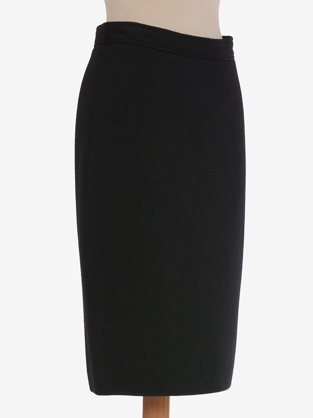 Gonna Gianni Versace in lana nera