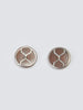 1980s Thierry Mugler round clip-on earrings in wood and metal W22033014  Thierry Mugler 