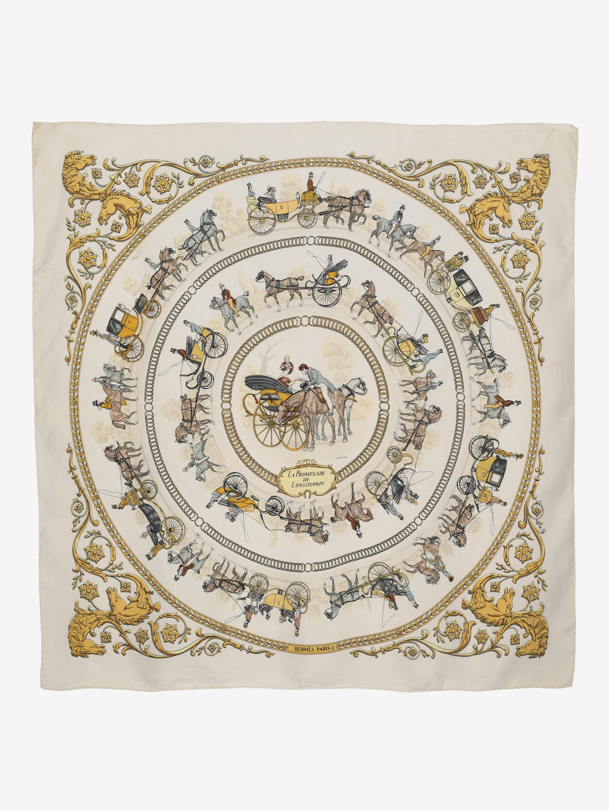 Hermès Equestrian Silk Scarf W150626.34  Hermès 