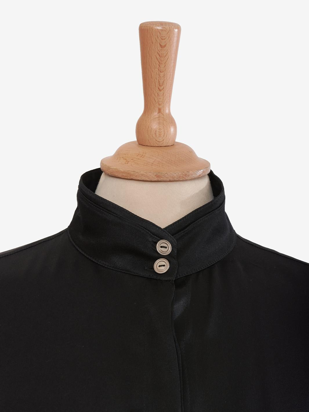 Gianni Versace 黑色真丝衬衫