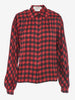 Mila Schön Houndstooth pattern silk skirt and blouse ensemble