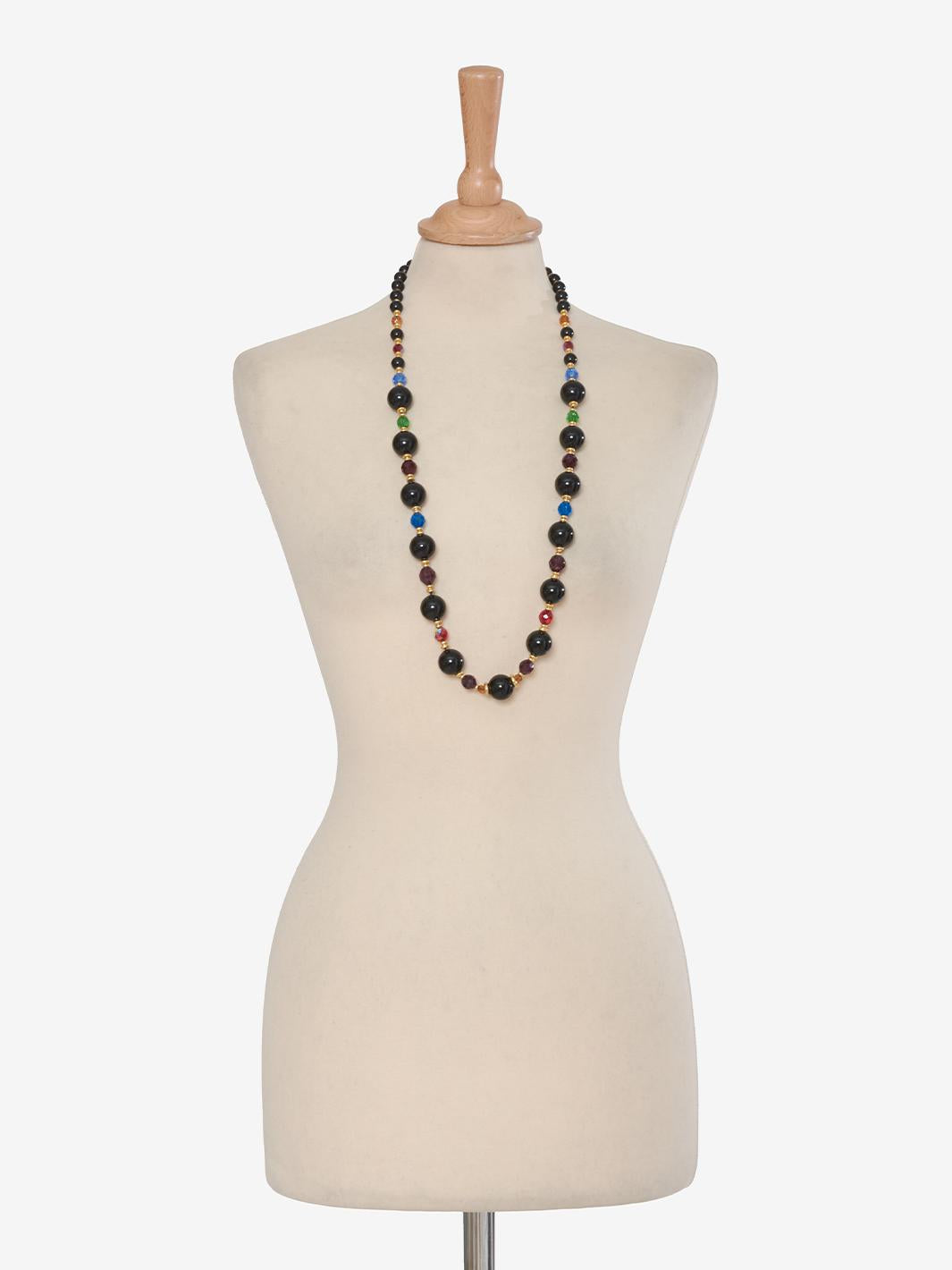 Bozart Black Bead Necklace MR280923_11  Bozart 