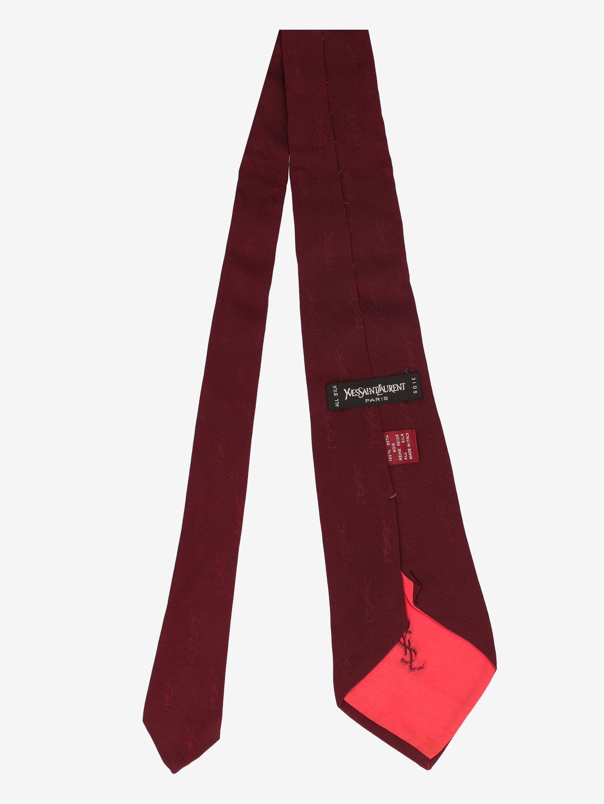 Yves Saint Laurent Logo Patterned Tie 161225.04  Yves Saint Laurent 