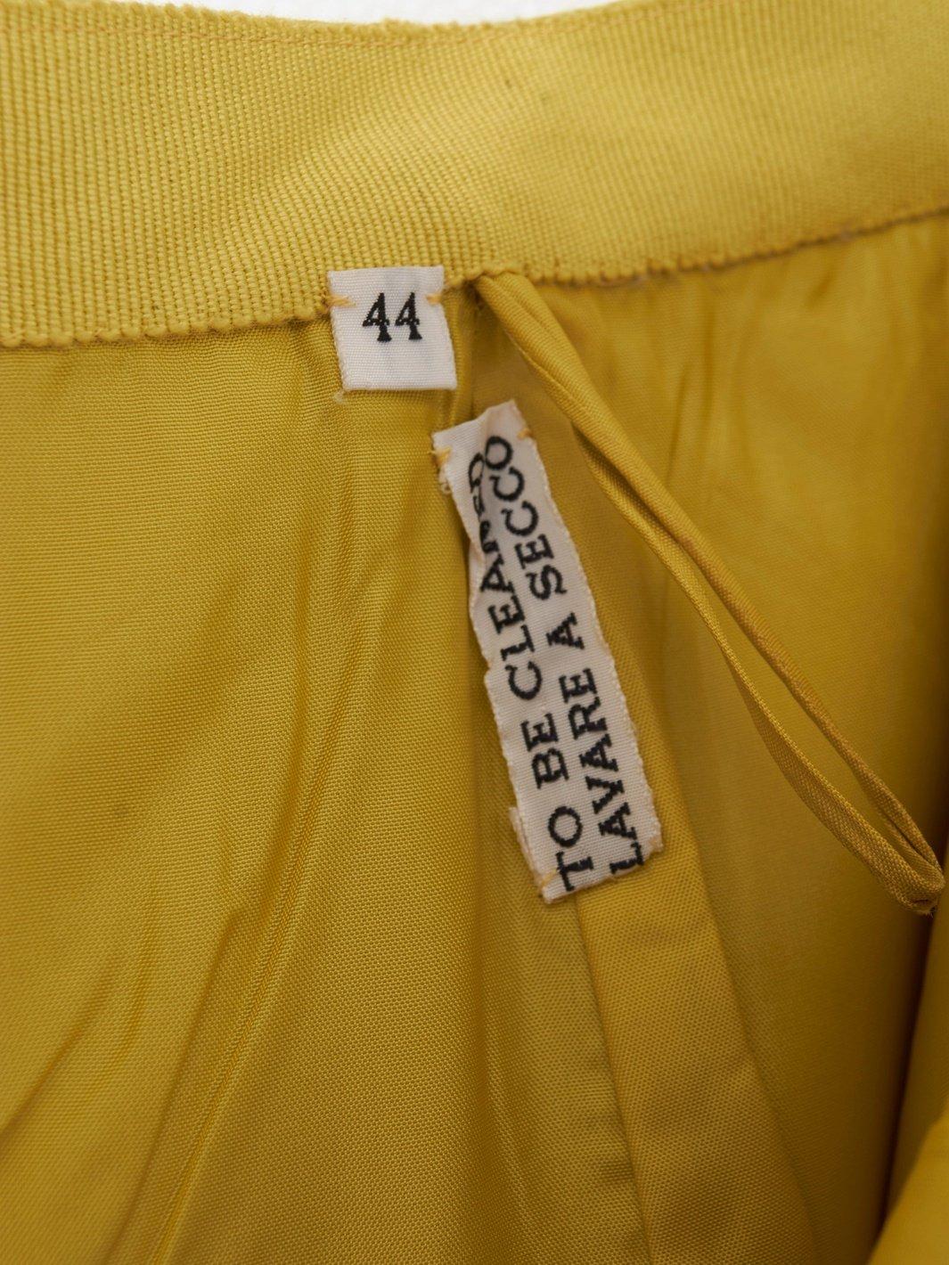 1960s knee-length Gio Caré skirt in lime green cotton W22051913  Gio Carè 