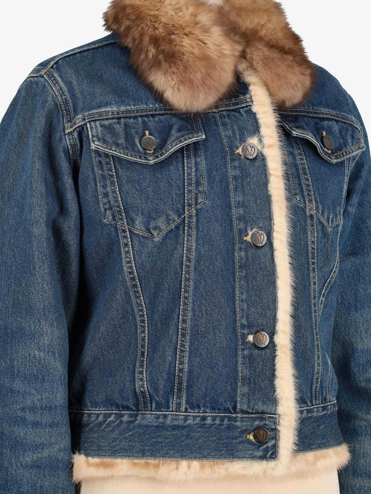 Simonetta Ravizza Jeans Jacket With Fur WCV161224_89  Simonetta Ravizza 