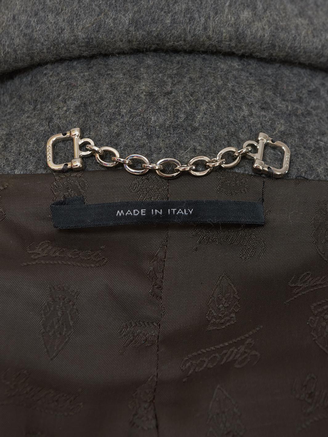 Gucci wool coat grey