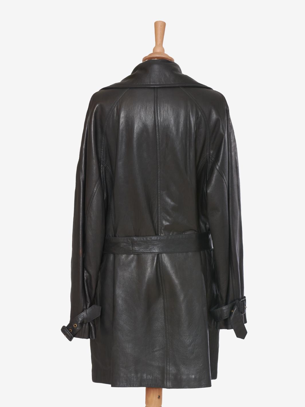 Max Mara 黑色皮夹克