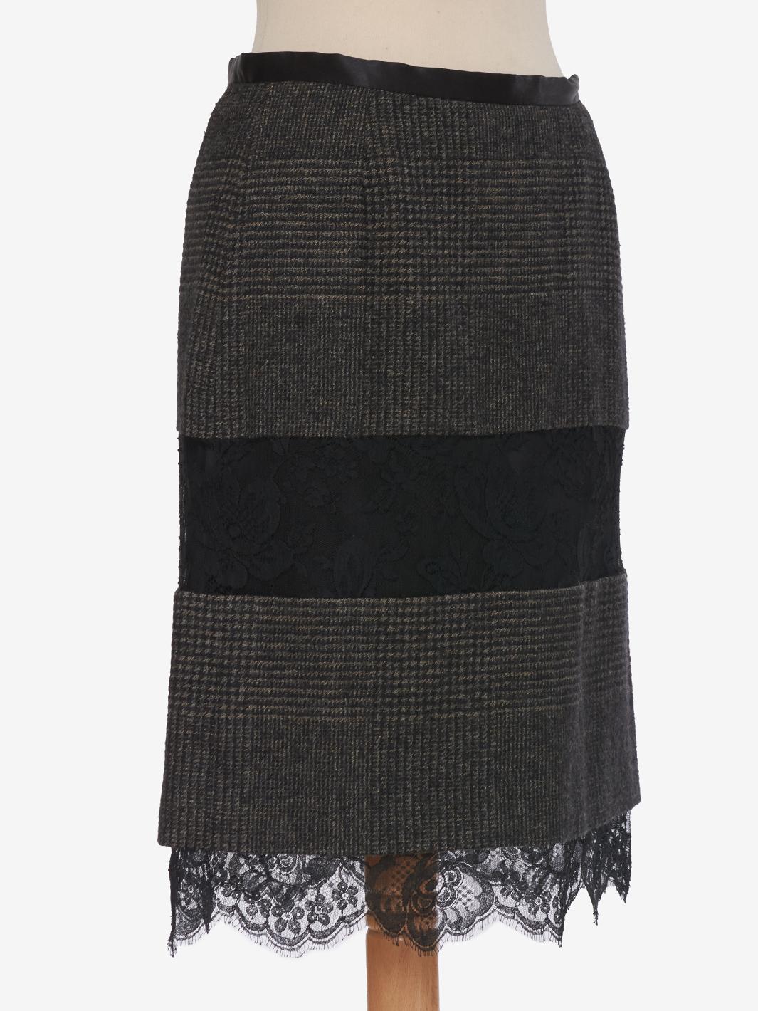 Dolce & Gabbana Melange Tweed Short Skirt