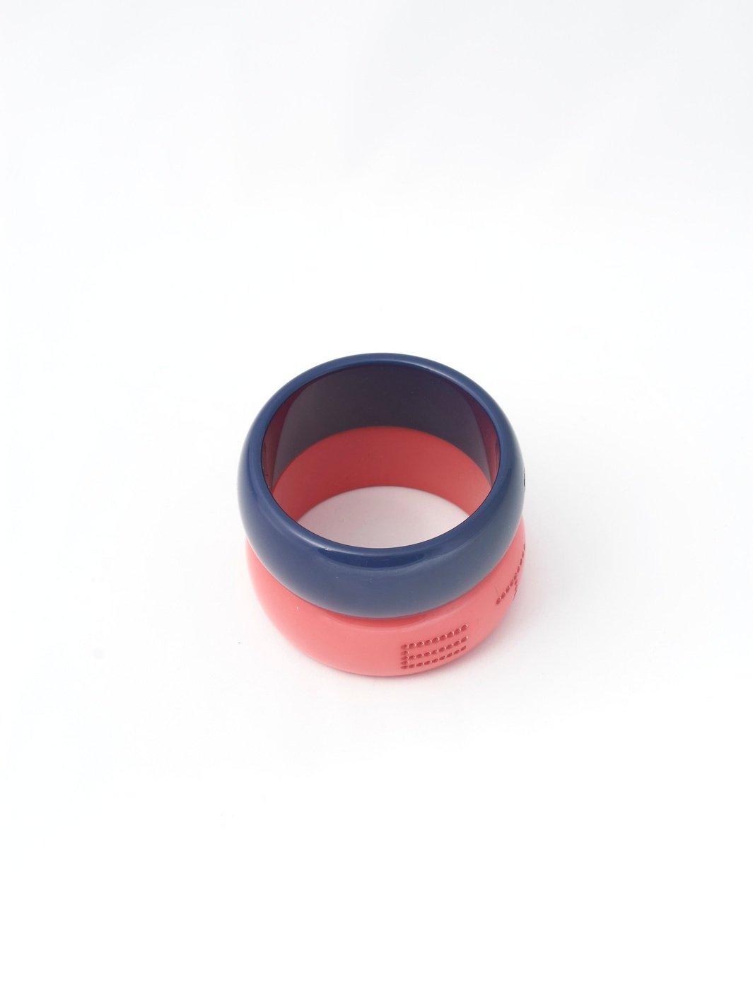 1980s Etro rigid bracelets, fuchsia and blue W22062126  Etro 