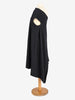 Rick Owens DRKSHDW One Shoulder Asymmetrical Dress in Black Cotton RM300625.56  Drkshdw - Rick Ownes 