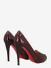 Louboutin Open Toed Heels in Burgundy Leather WCV161224_70  Christian Louboutin 