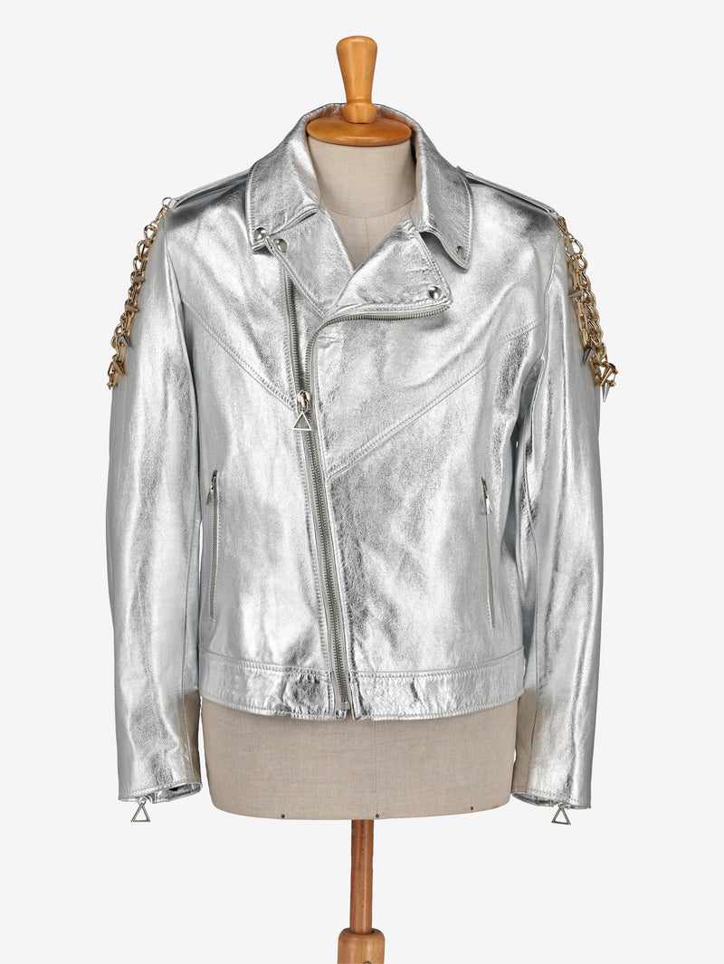Collini Silver Leather Jacket WCV250886  Collini 