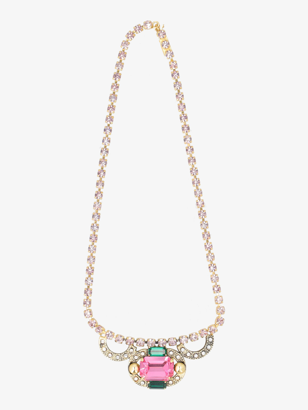 Vintage Multicoloured Stone Necklace 10032025_2  Vintage 