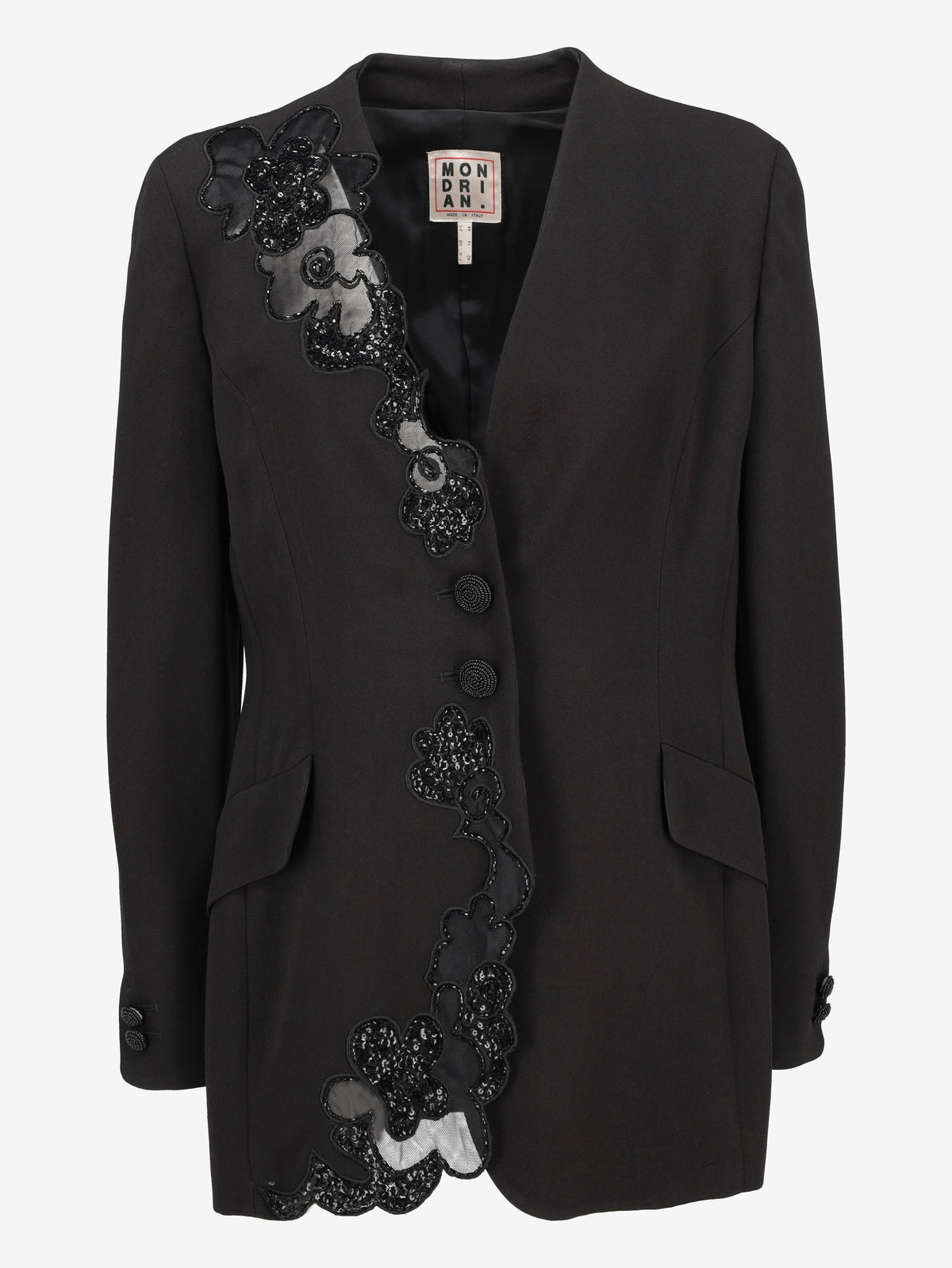 Mondrian Embellished Floral Sequin Blazer W27526.22  Vintage 