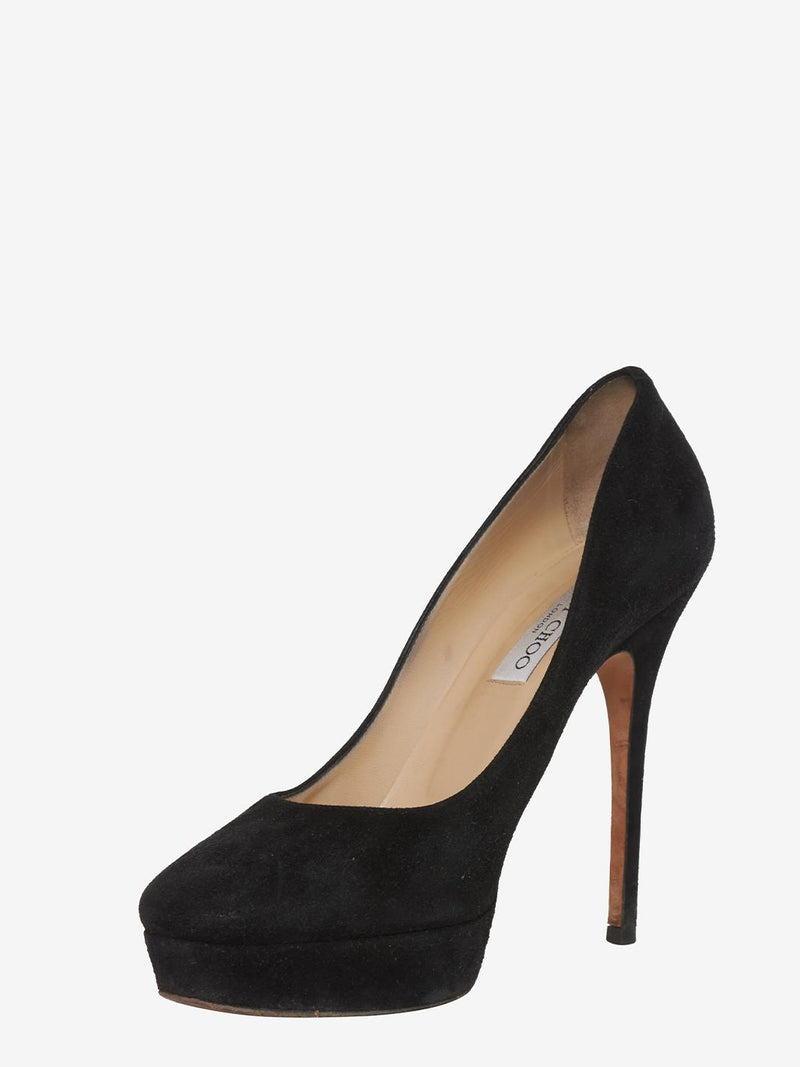 Jimmy Choo Décolleté in black suede leather W08032301  Jimmy Choo 