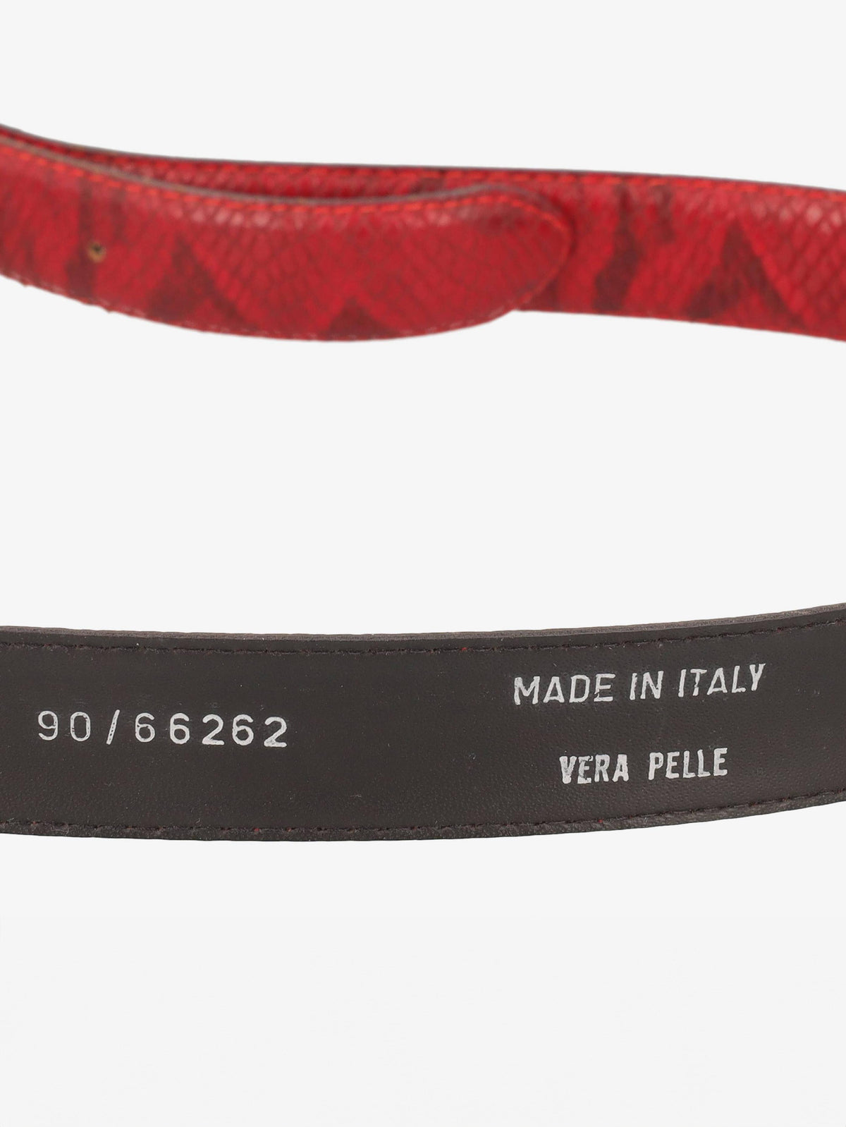 Vintage Red Python Belt