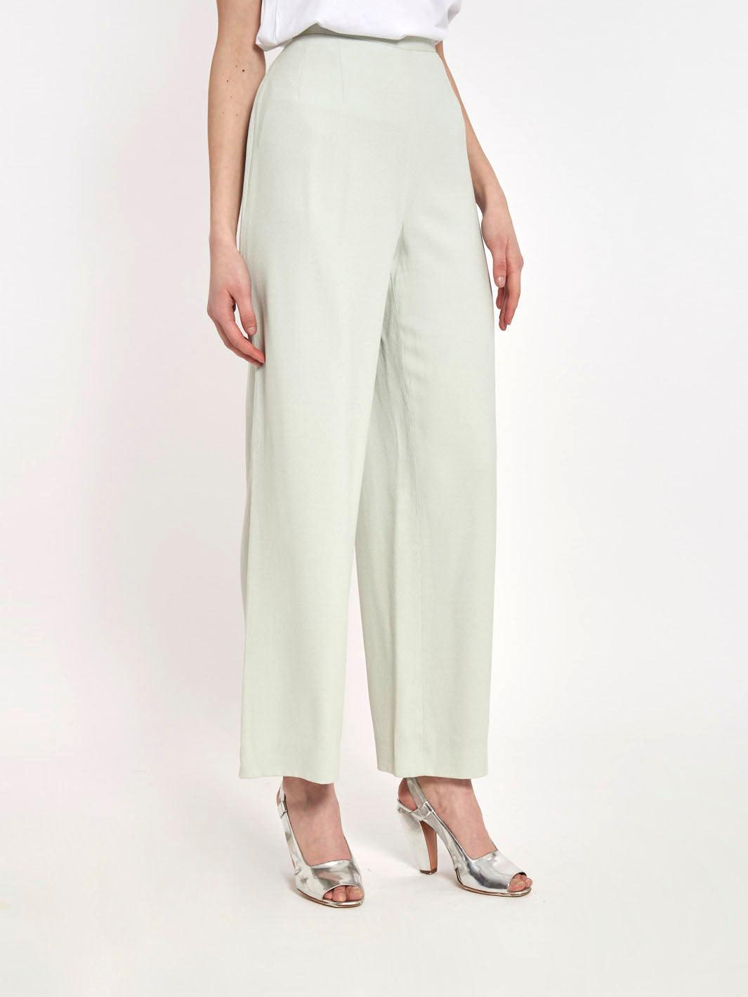 1990s Giorgio Armani sage-coloured silk pants W2203023  Giorgio Armani 