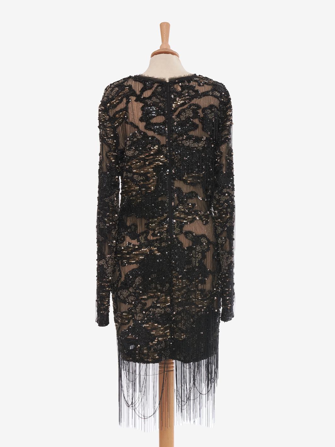 Roberto Cavalli Embroidered Silk Dress with Appliqués W230328.12  Roberto Cavalli 