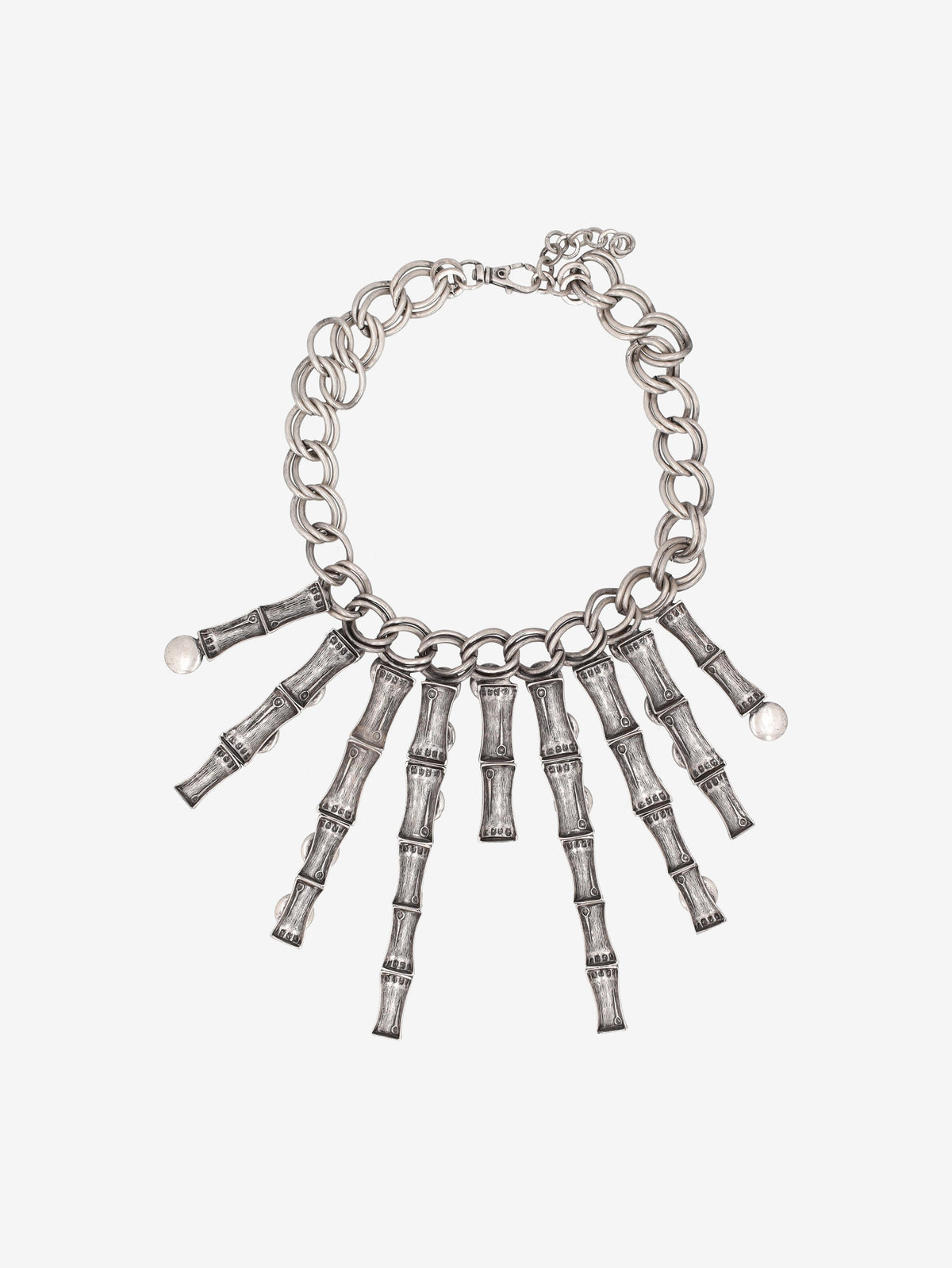 Vintage Necklace with Bamboo-Style Pendants W13426.128  Vintage 