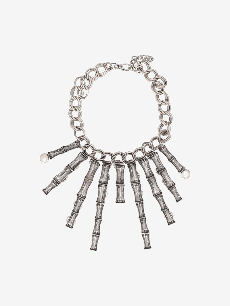 Vintage Necklace with Bamboo-Style Pendants W13426.128  Vintage 