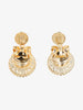 Correani Green Stone Dangle Earrings