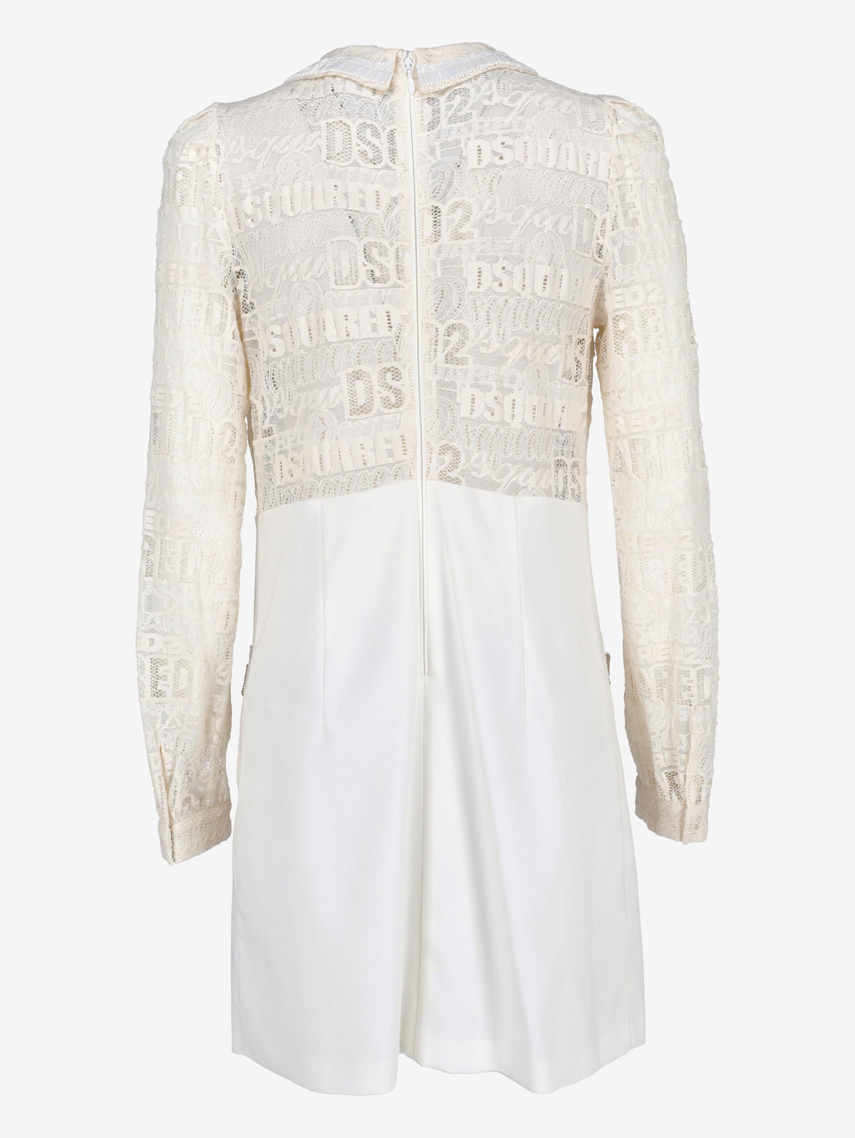 Dsquared2 Logo Lace Mini Dress with Peter Pan Collar CVM26.23.96  Dsquared² 