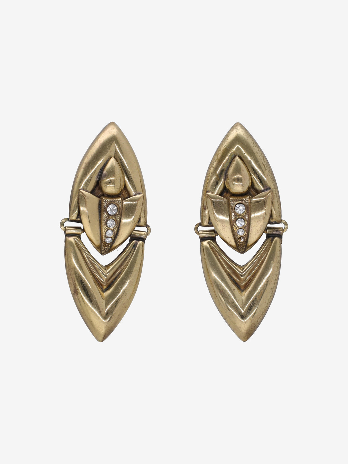 Vintage Long Pointed Earrings W13426.34  Vintage 