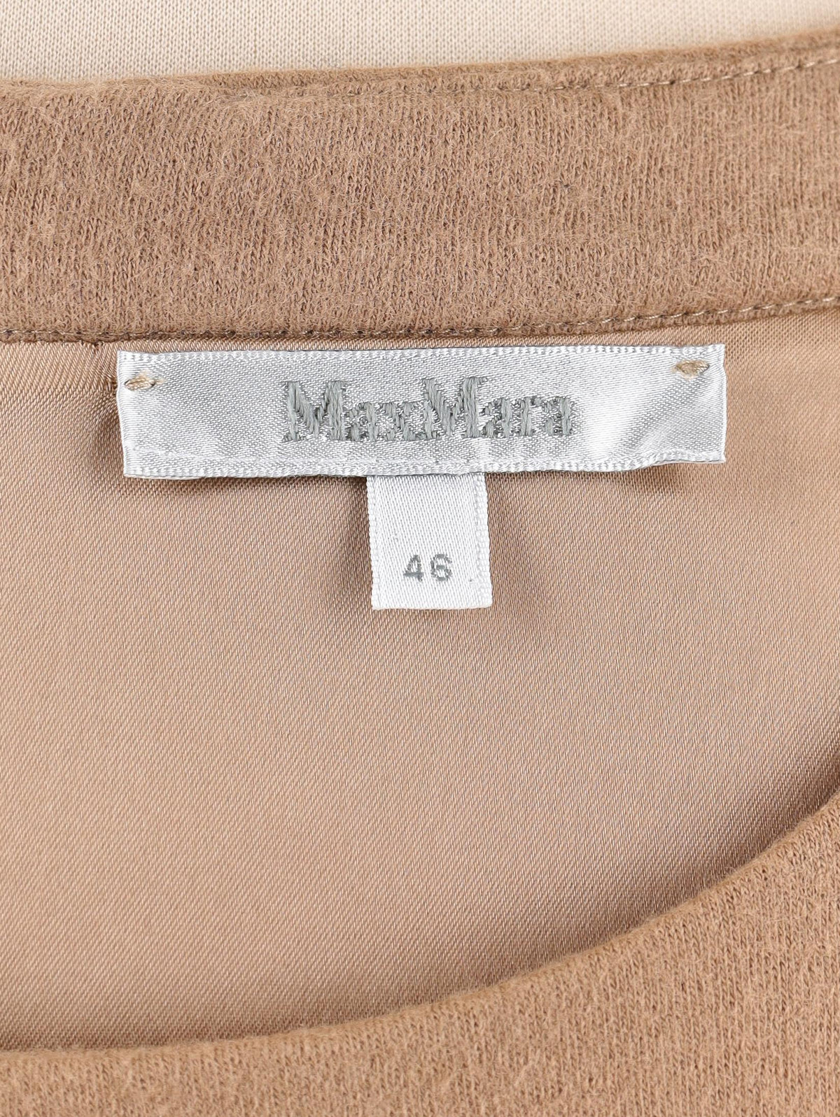 Max Mara Beige Wool Midi Dress with Zipper Sleeves CVM26.6.59  Max Mara 