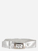 Vintage Silver Leather Belt