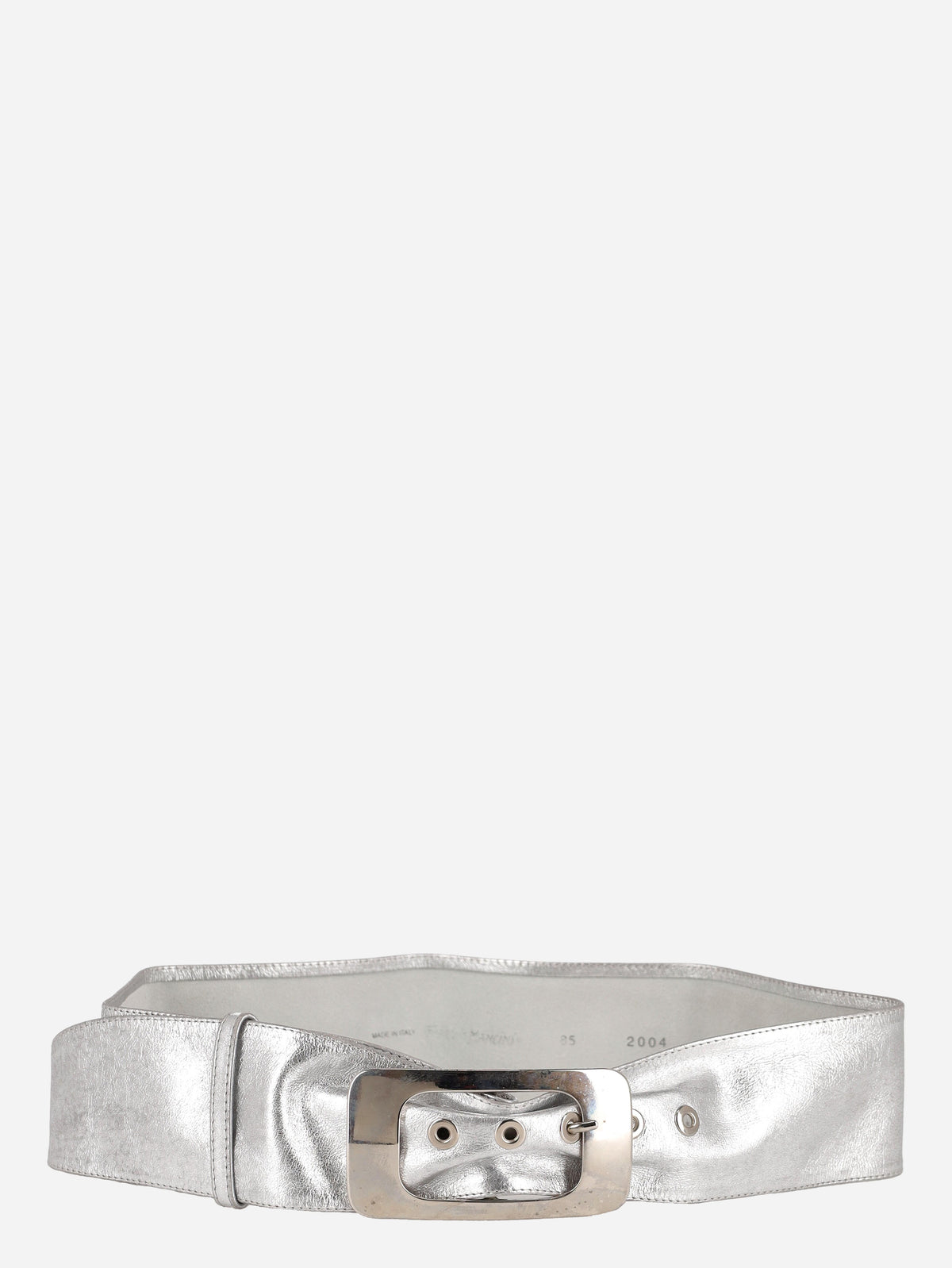 Vintage Silver Leather Belt