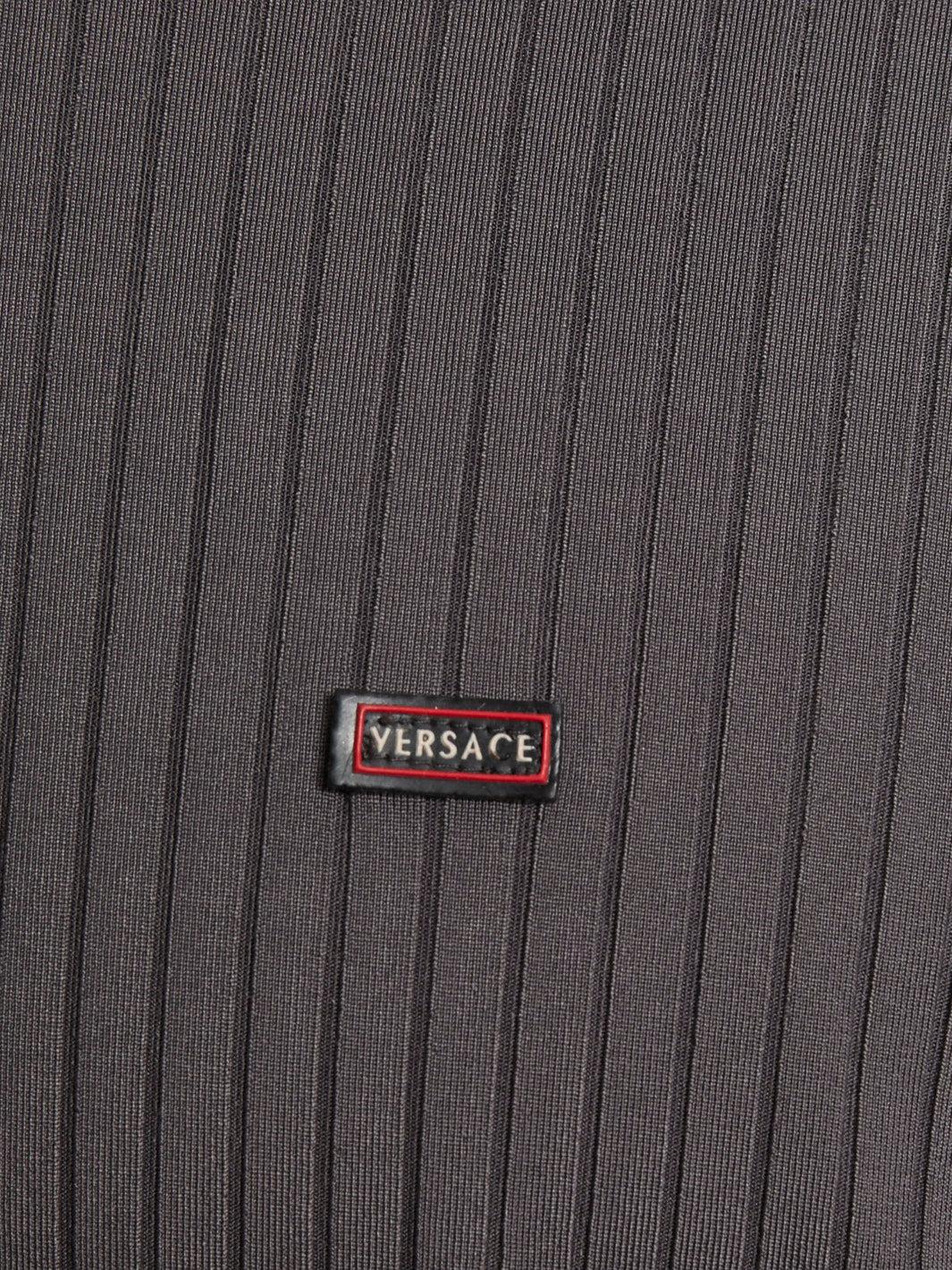 Y2K Versace grey T-shirt in technical fabric with V-neckline W22032404  Versace 