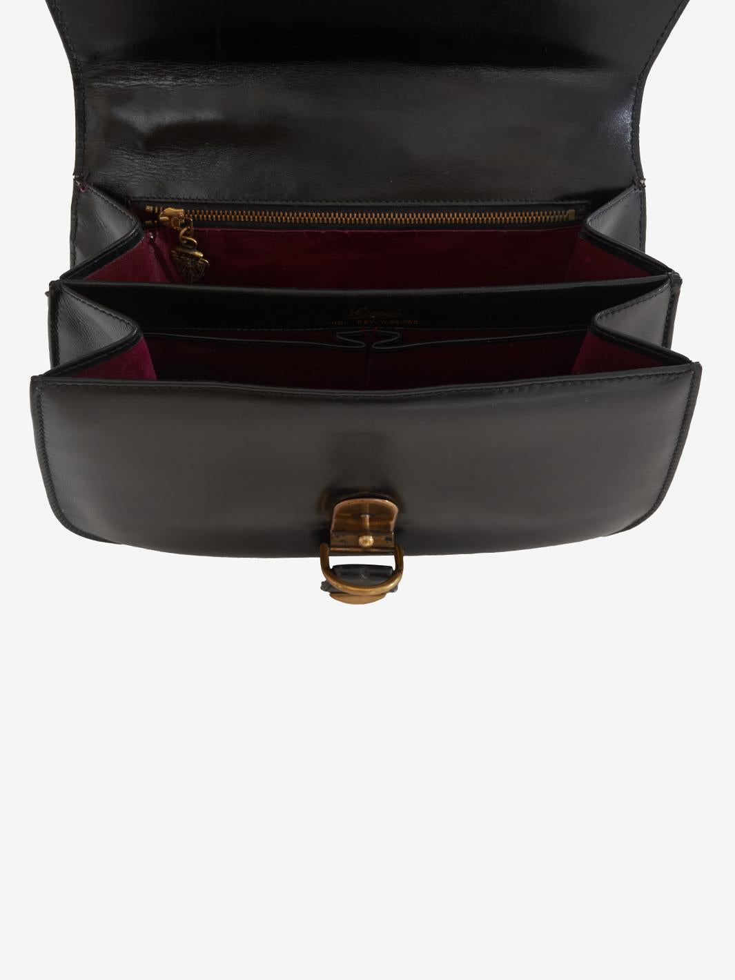 Gucci Black Leather Hand Bag MR010823.2  Gucci 