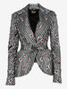 Structured Sequin Stripe Blazer with Ruby Cabochons - Archival Vivienne Westwood AR141  Vivienne Westwood 