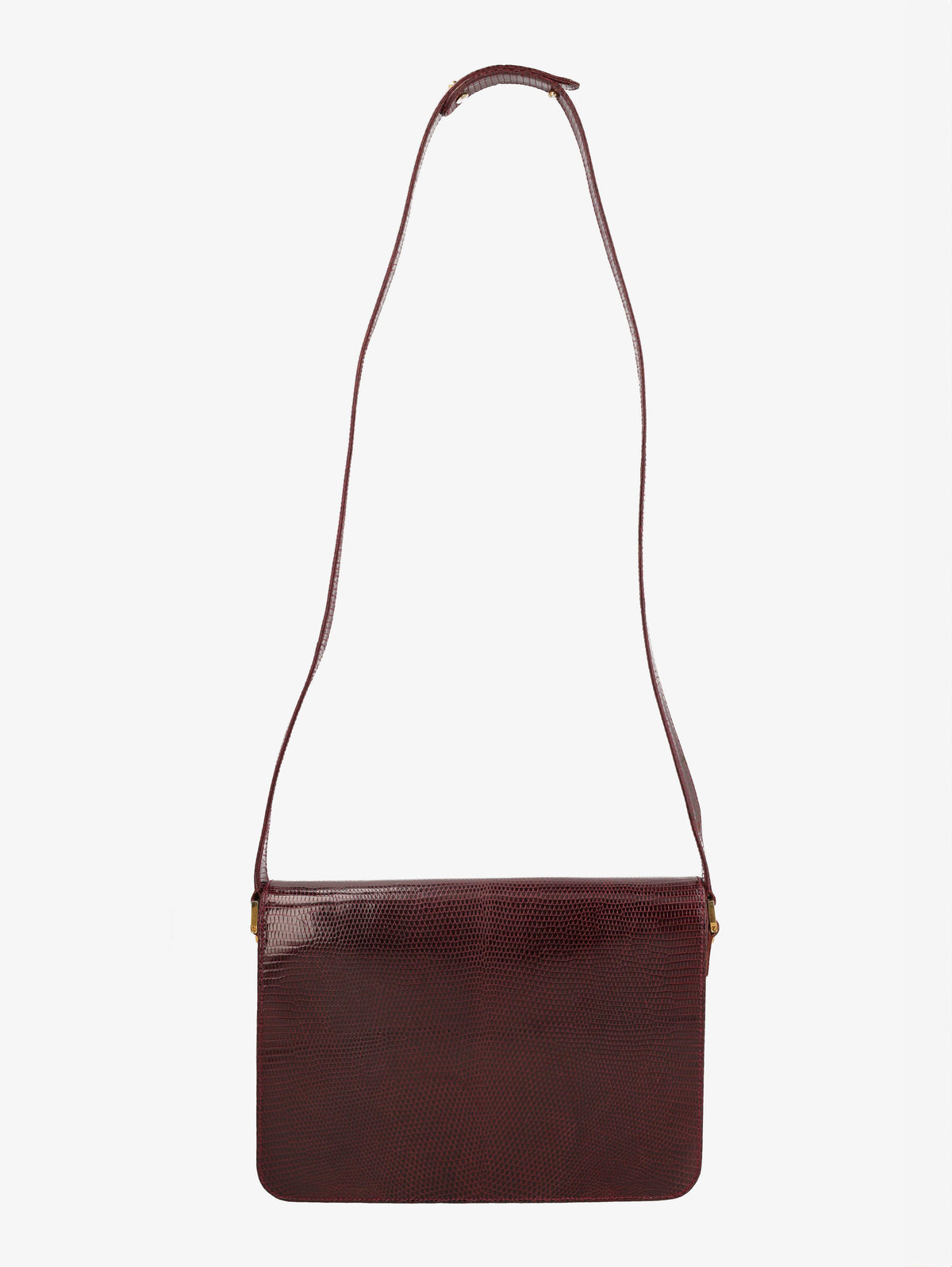 Vintage Burgundy Lizard Shoulder Bag WCV300625.36  Vintage 