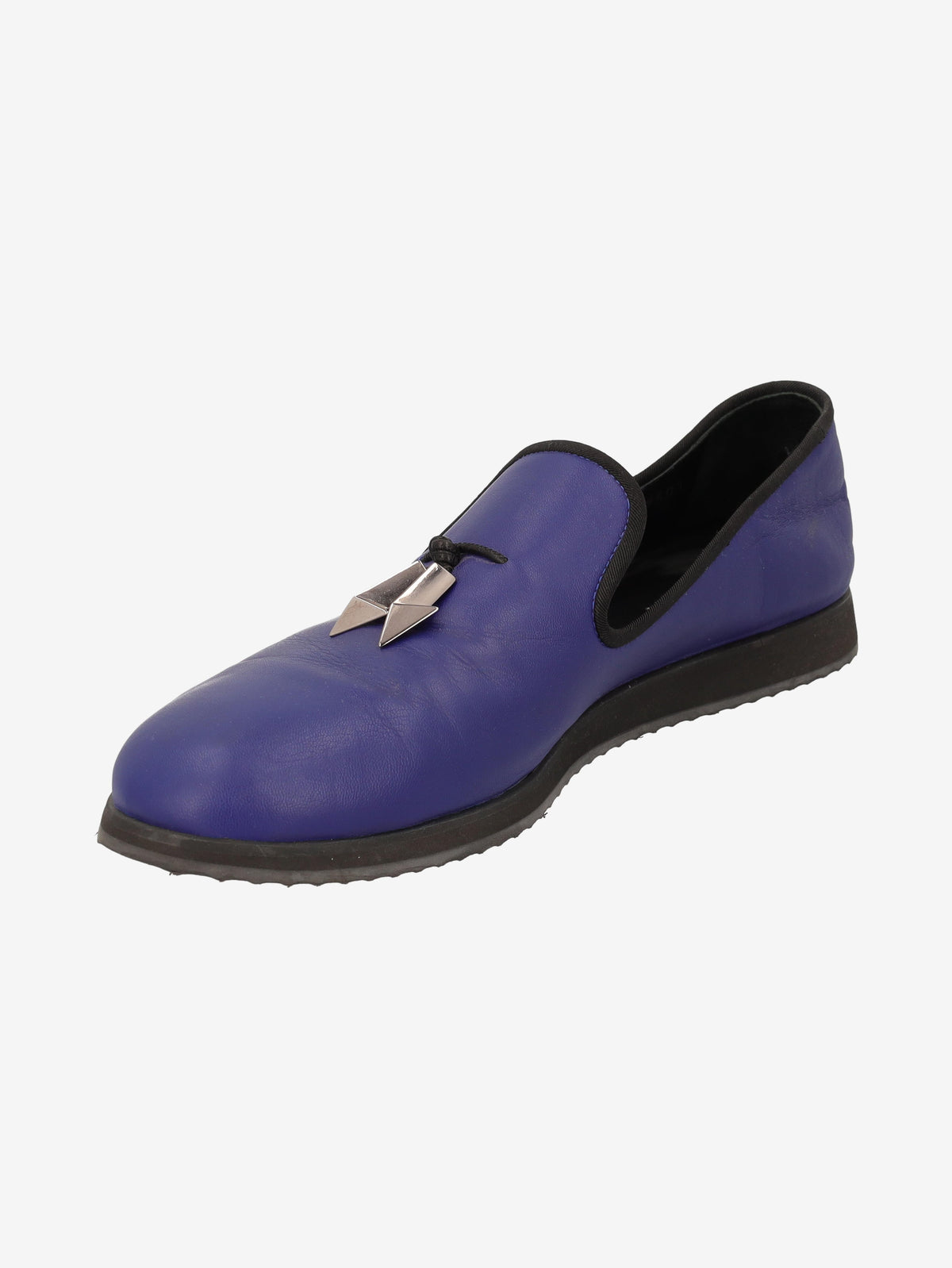 Giuseppe Zanotti Blue Leather Loafers WCV250877.03  Giuseppe Zanotti 