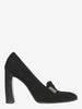 Gucci black velvet heeled loafer WCV23063003  Gucci 