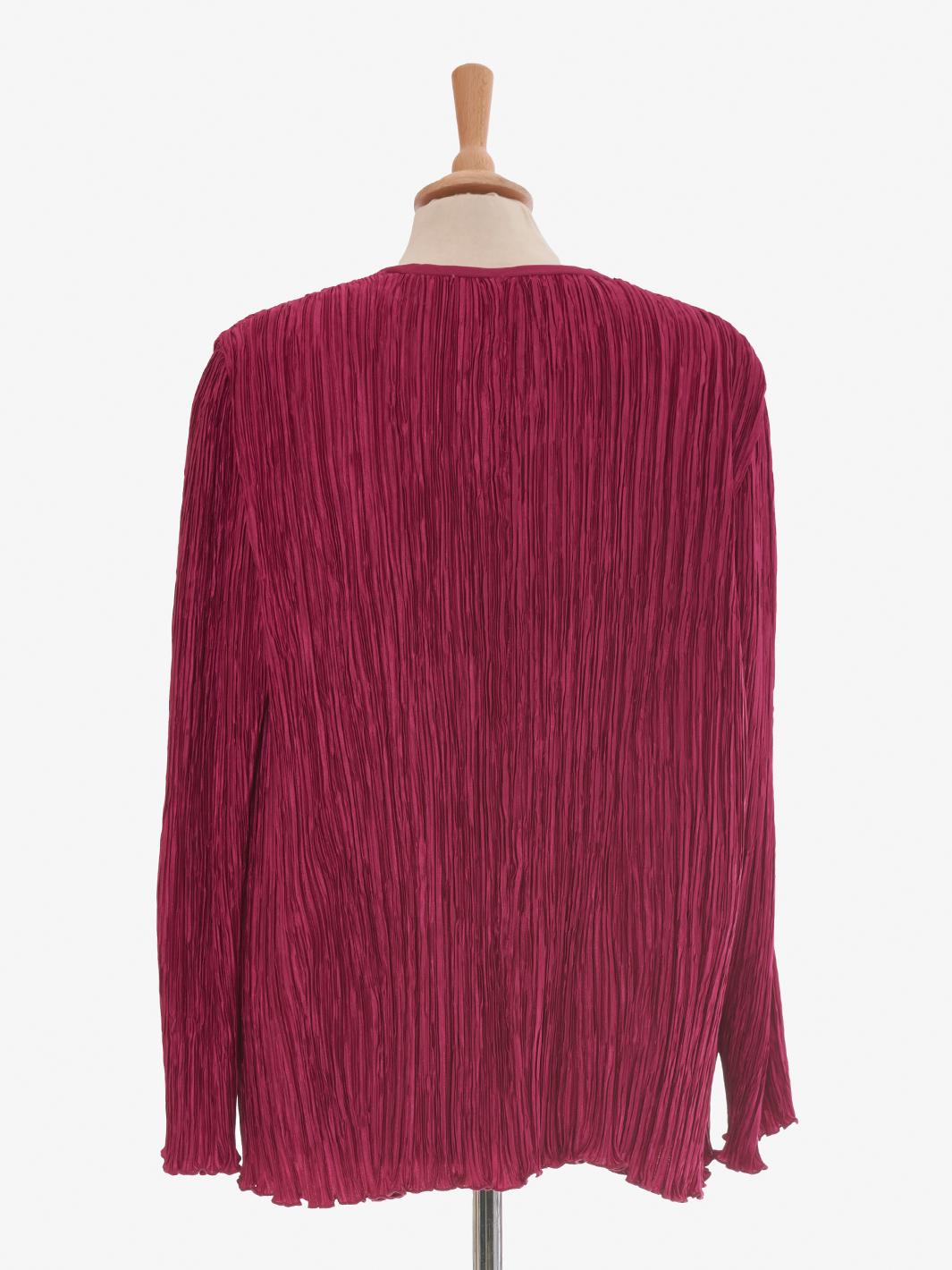 Giacca plissettata fucsia