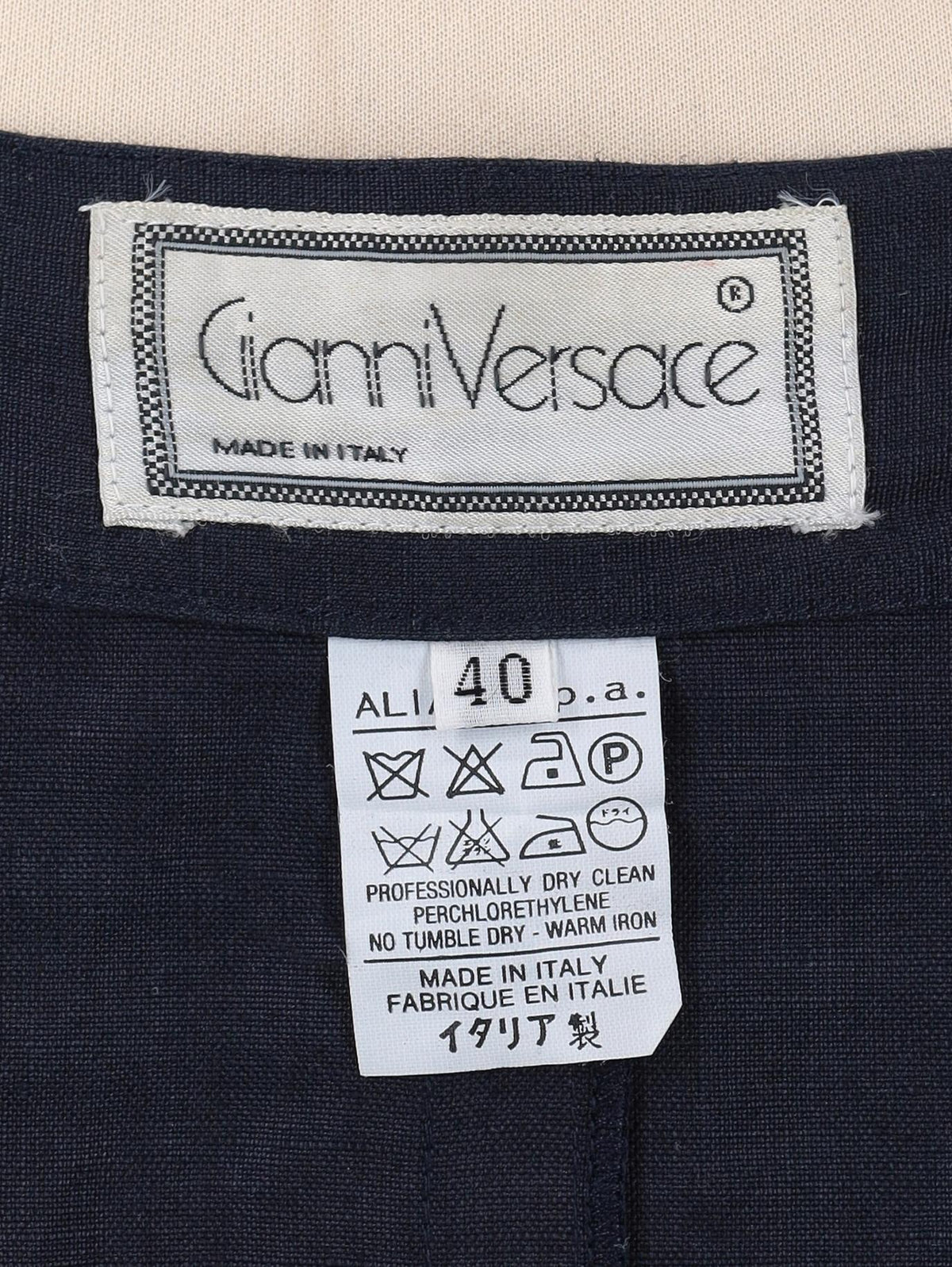 Gianni Versace Linen Pencil Skirt<BR/><BR/> WCV04032025_7  Versace 