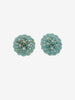 Vintage Turquoise Textured Plastic Earrings W13426.39  Vintage 