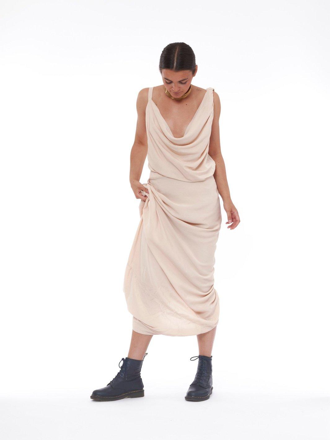 2010 Vivienne Westwood Red Label powder pink long dress W22051910  Vivienne Westwood 