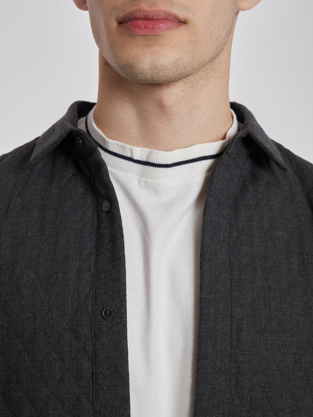 2010 dark grey Cos jacket  in quilted wool blend W22032303  Cos 