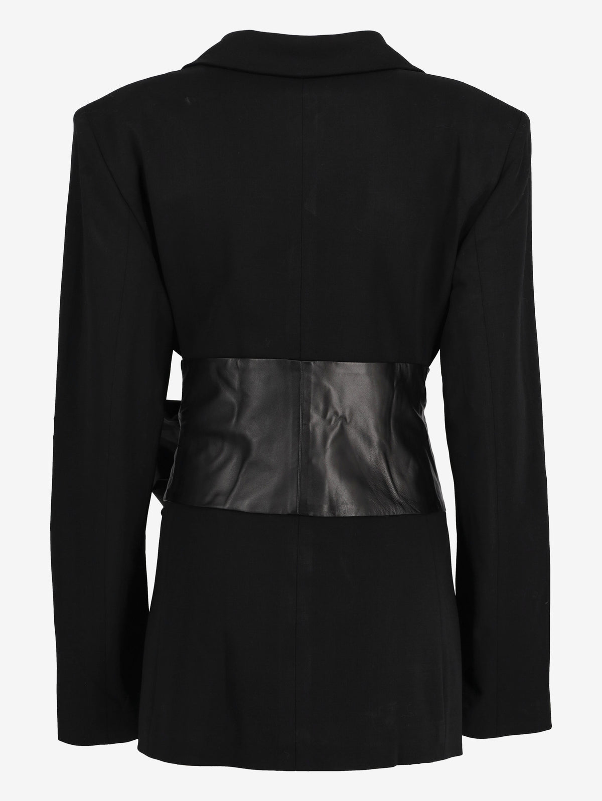Basile Black Blazer With Leather Belt W2511.116.07  Basile 