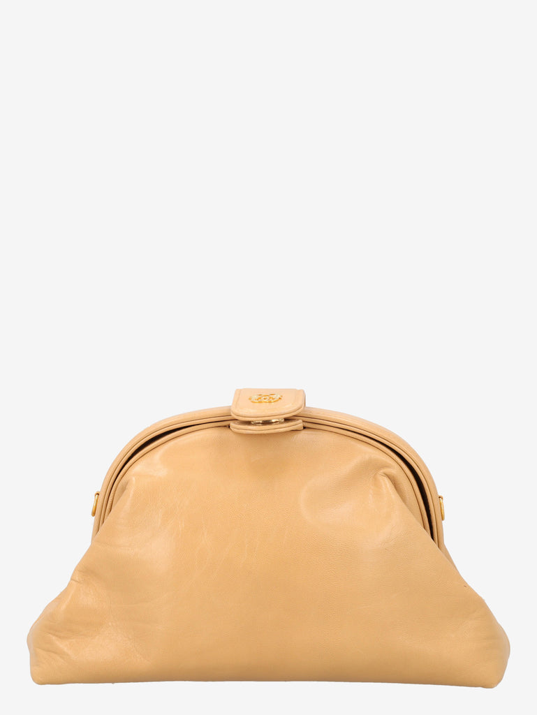 Pirovano Beige Bubble Clutch