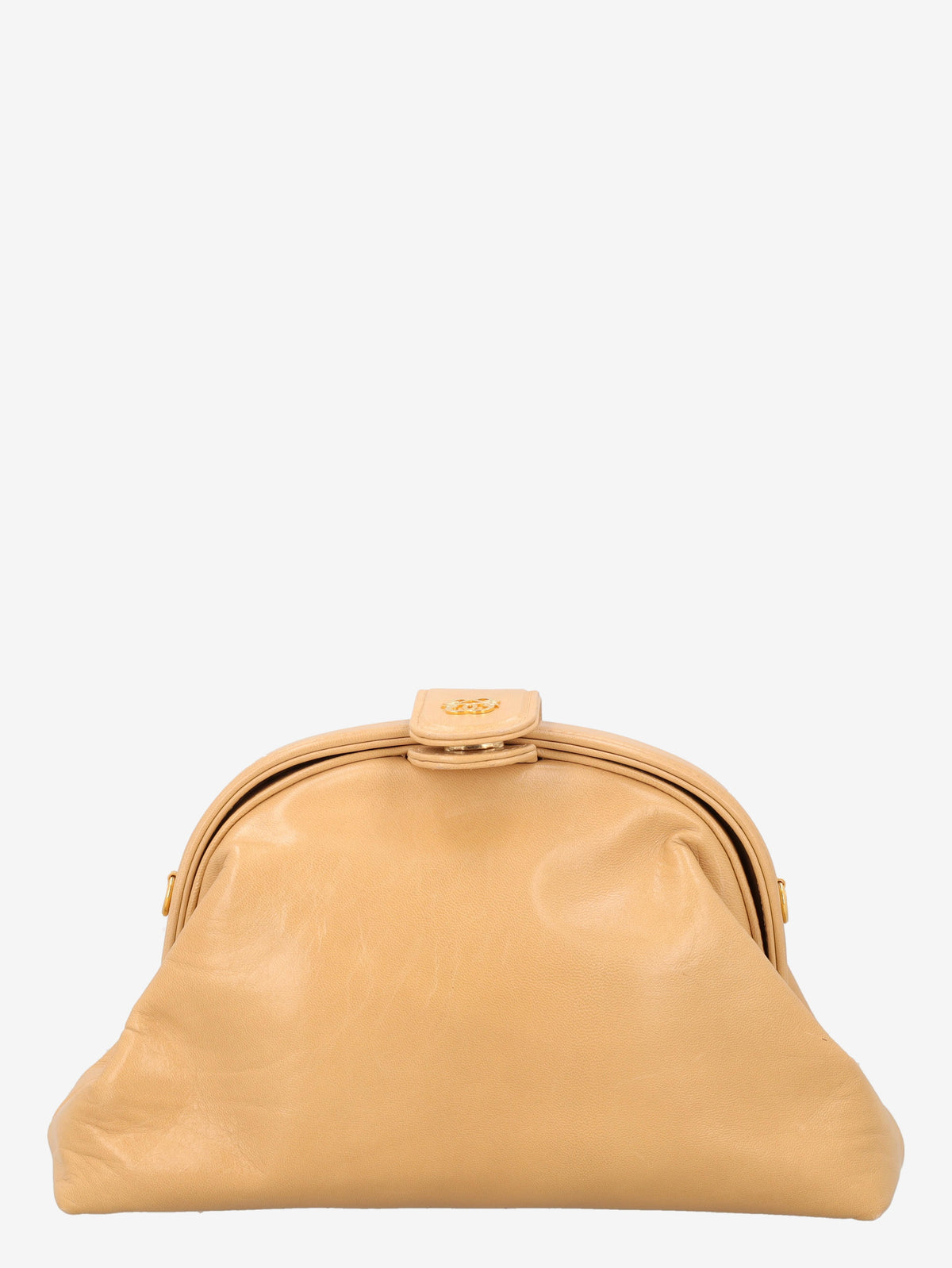 Pirovano Beige Bubble Clutch