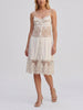 Vintage Lace-Trim Slip Mini Dress with Jewel Buttons W27526.40  Vintage 