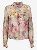 John Galliano Silk Shirt with Newspaper Print W7426.6  Galliano 