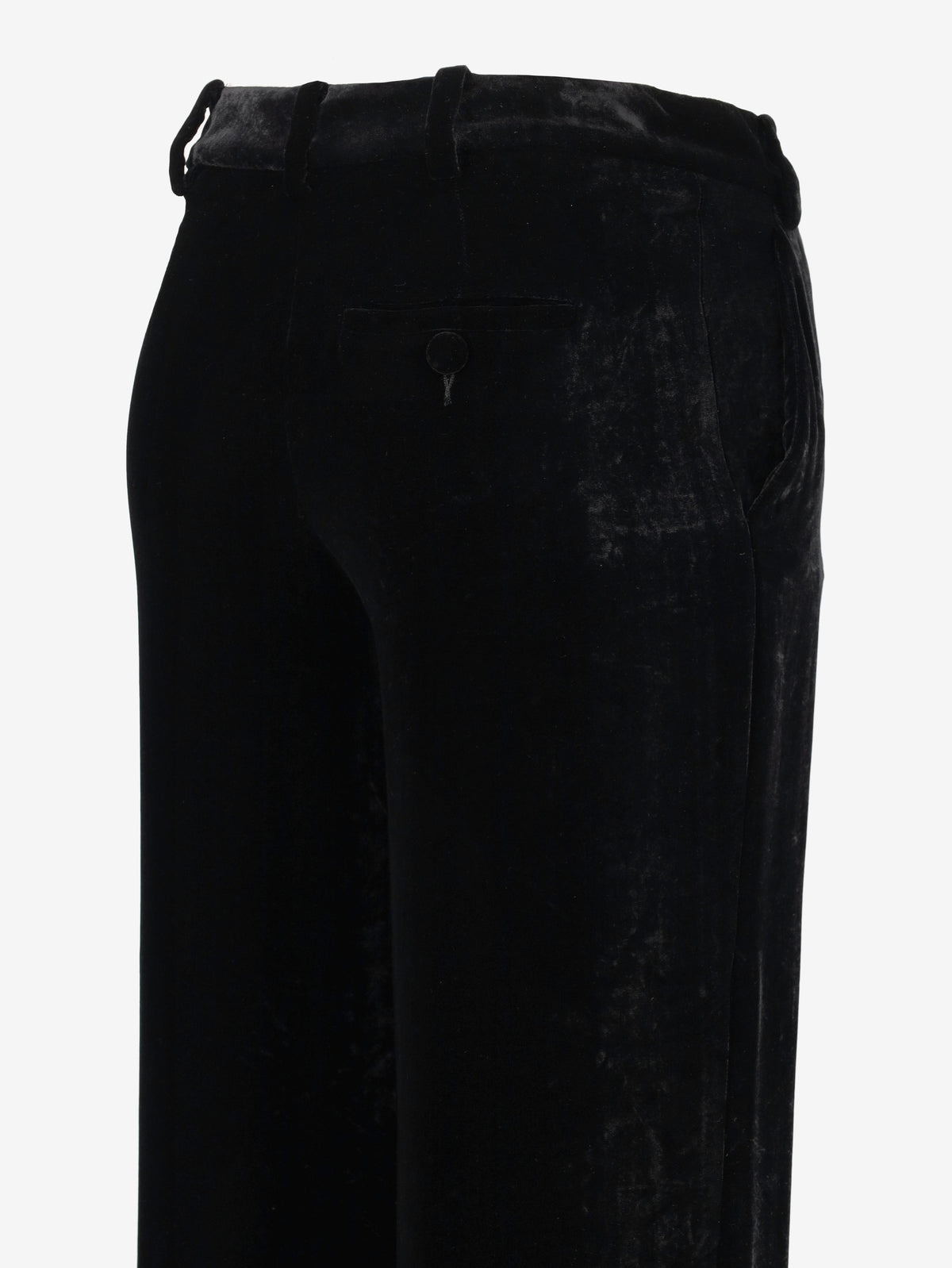 Salvatore Ferragamo Velvet-Effect Wide-Leg Trousers CVM26.8.6  Salvatore Ferragamo 