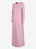 Gucci Structured Long Cady Dress in Dusty Pink with Side Zip AR119  Gucci 