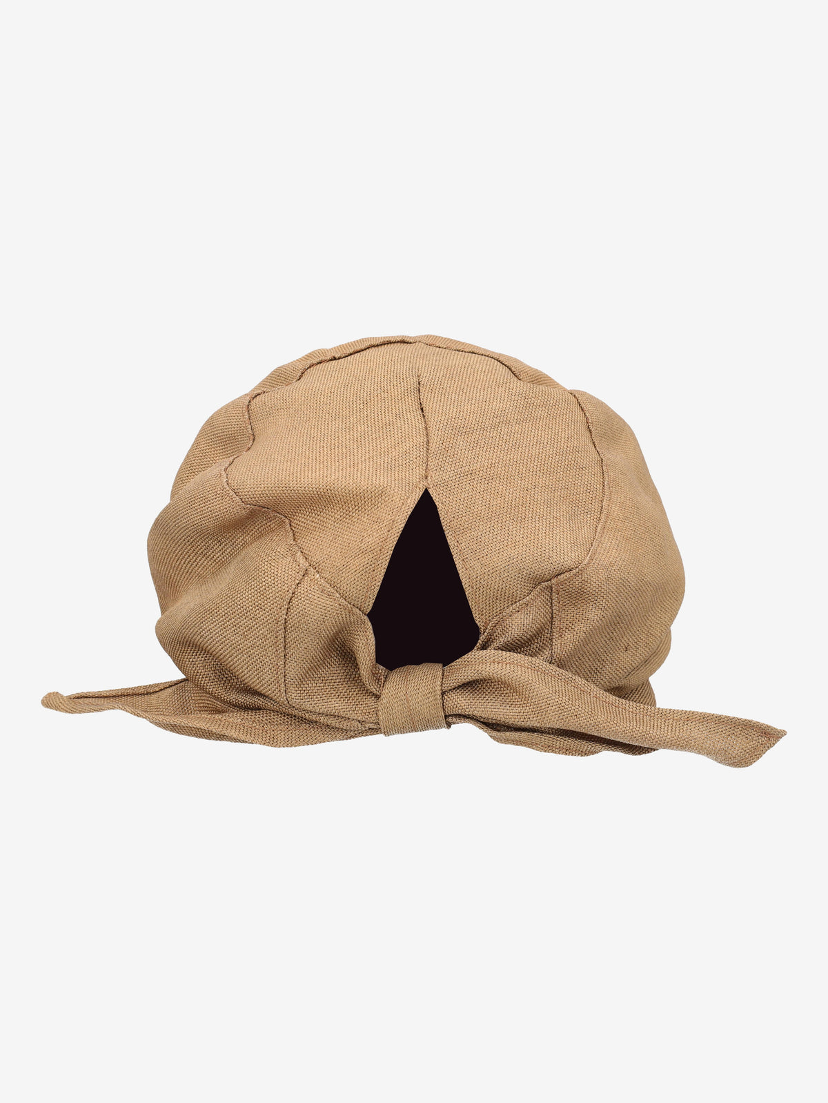 Linen Blend Soft Cap with Back Bow Detail W22041101  Vintage 
